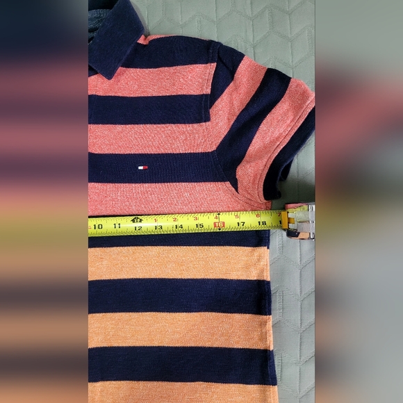 Tommy Hilfiger Slim Fit Striped Polo Shirt – Size M - Picture 10 of 12